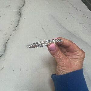 Silver Rhinestone bangle  bracelet never worn